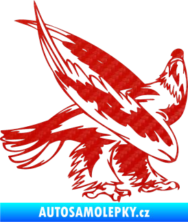 Samolepka Predators 049 pravá 3D karbon červený