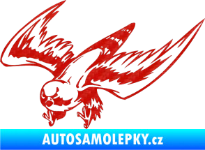 Samolepka Predators 056 levá 3D karbon červený