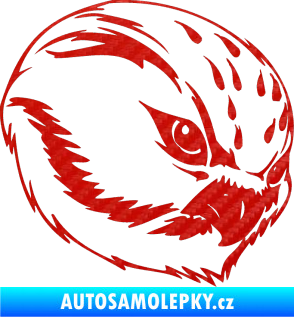 Samolepka Predators 057 pravá 3D karbon červený