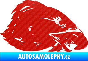 Samolepka Predators 064 pravá 3D karbon červený