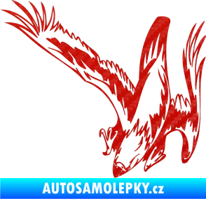 Samolepka Predators 069 levá 3D karbon červený
