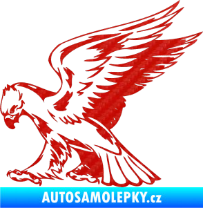 Samolepka Predators 072 levá 3D karbon červený