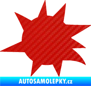 Samolepka Průstřel 004 levá 3D karbon červený