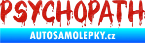 Samolepka Psychopath 002 3D karbon červený