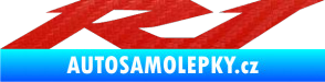 Samolepka R1 001 3D karbon červený