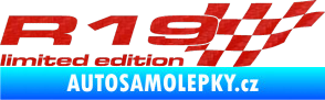 Samolepka R19 limited edition pravá 3D karbon červený