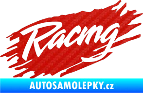 Samolepka Racing 002 3D karbon červený