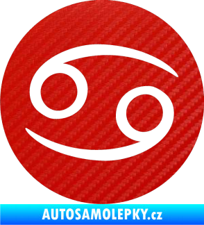Samolepka Rak 001 - horoskop 3D karbon červený