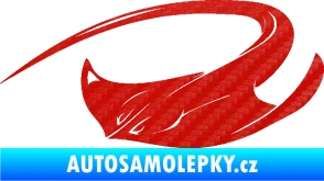 Samolepka Rejnok 002 levá 3D karbon červený