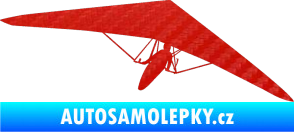 Samolepka Rogalo 001 pravá 3D karbon červený