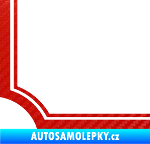 Samolepka Rohová samolepka 004 pravá 3D karbon červený