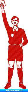 Samolepka Rozhodčí 002 levá 3D karbon červený