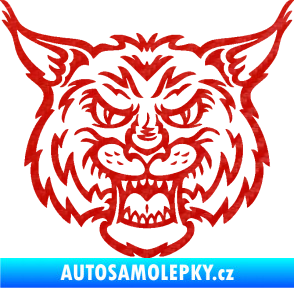 Samolepka Rys 001 3D karbon červený