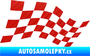 Samolepka Šachovnice 015 3D karbon červený