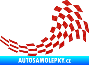 Samolepka Šachovnice 028 3D karbon červený