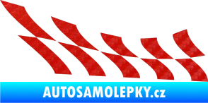Samolepka Šachovnice 030 3D karbon červený