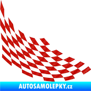 Samolepka Šachovnice 040 3D karbon červený