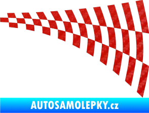 Samolepka Šachovnice 047 3D karbon červený
