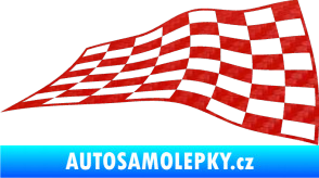 Samolepka Šachovnice 049 3D karbon červený