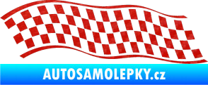 Samolepka Šachovnice 057 3D karbon červený
