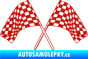 Samolepka Šachovnice 064 3D karbon červený