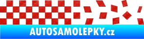 Samolepka Šachovnice 082 3D karbon červený
