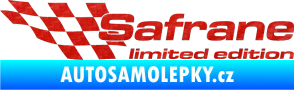 Samolepka Safrane limited edition levá 3D karbon červený