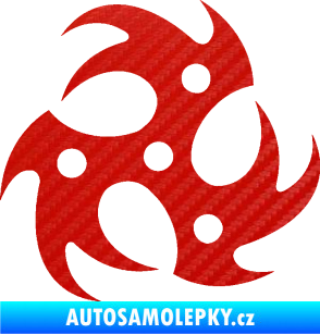 Samolepka Samolepka na víčko od nádrže 005 3D karbon červený