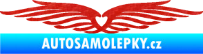 Samolepka Samolepka na zadní okno 002 srdce 3D karbon červený