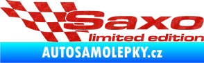 Samolepka Saxo limited edition levá 3D karbon červený