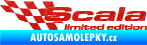 Samolepka Scala limited edition levá 3D karbon červený