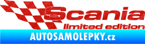 Samolepka Scania limited edition levá 3D karbon červený