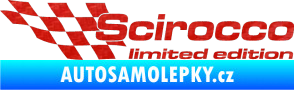 Samolepka Scirocco limited edition levá 3D karbon červený
