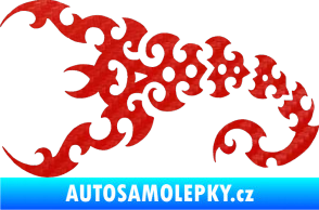 Samolepka Štír 015 levá 3D karbon červený
