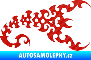 Samolepka Štír 015 pravá 3D karbon červený