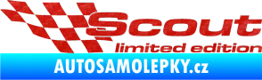 Samolepka Scout limited edition levá 3D karbon červený