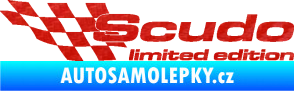 Samolepka Scudo limited edition levá 3D karbon červený