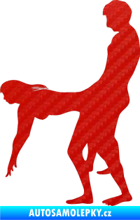 Samolepka Sexy siluety 012 3D karbon červený