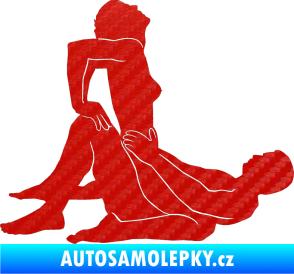 Samolepka Sexy siluety 021 3D karbon červený