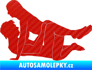 Samolepka Sexy siluety 022 3D karbon červený