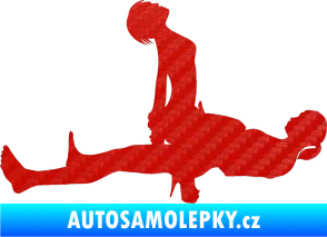 Samolepka Sexy siluety 034 3D karbon červený