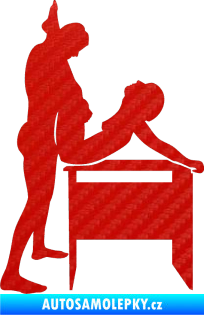 Samolepka Sexy siluety 038 3D karbon červený