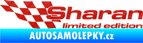 Samolepka Sharan limited edition levá 3D karbon červený