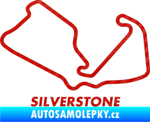 Samolepka Okruh Silverstone 2 3D karbon červený