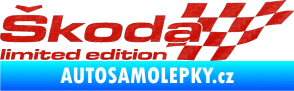 Samolepka Škoda limited edition pravá 3D karbon červený