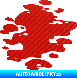 Samolepka Skvrna 001 pravá kaňka 3D karbon červený