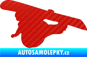 Samolepka Snowboard 007 levá 3D karbon červený