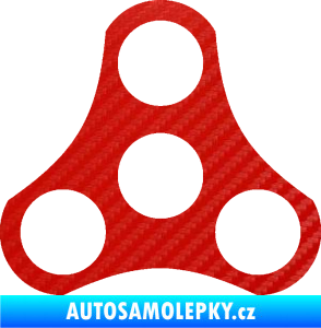 Samolepka Spinner 3D karbon červený