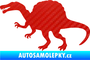 Samolepka Spinosaurus 001 levá 3D karbon červený