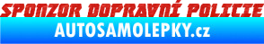 Samolepka Sponzor dopravní policie 001 3D karbon červený